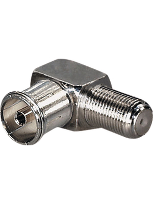RF Adapter, Right Angled, F Socket - IEC (Coax) Socket,