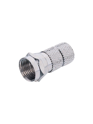 RF Connector, F-Type, Brass, Plug, Straight, Screw Terminal