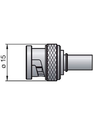 Cable plug BNC straight
