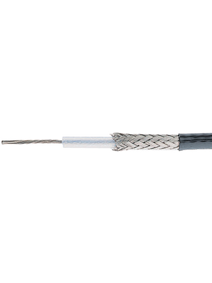 Coaxial cable RG-58 C/U 4.35mm 48Ohm Tinned Copper Black