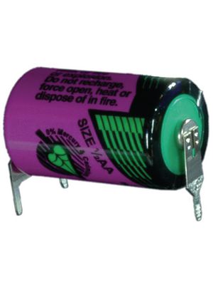 Primary Battery, 3.6V, 1/2AA, Lithium