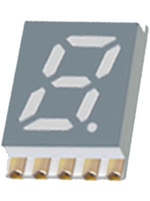 7-segment LED-display 14.22 mm Red SMT