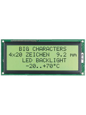 Dot Matrix LCD Display 9.22 mm 2 x 20