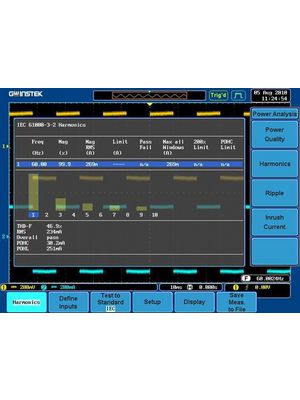Power Analysis Option - GDS-3000 Series Visual Persistence Oscilloscope