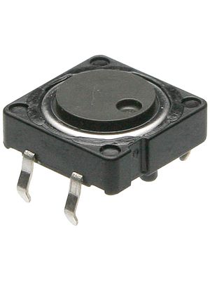 Pushbutton Switch Momentary Function 1NO PCB Black
