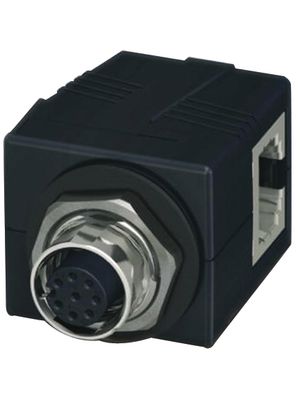 RJ45 Panel mount jack M12 A-coded to RJ45, CAT5, Socket